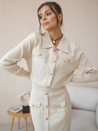 Candace | Elegantes Blazer & Rock Set - Für die selbstbewusste Professional