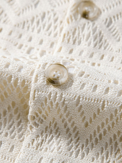 David | Transparente Häkelshirt mit Ethno-Muster