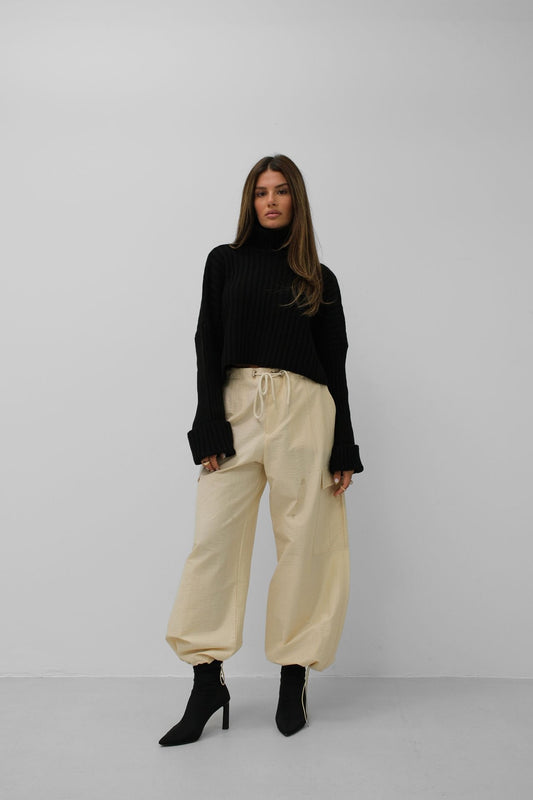 Ava | Damen Cargo-Jogger in Gelb