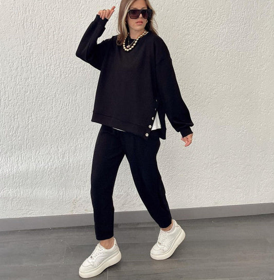Moderner Zweiteiler mit Oversize Pullover & Joggerhose – Lässiger Komfort Look