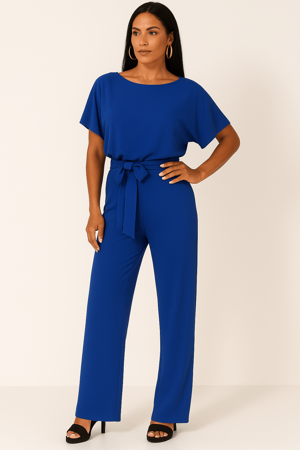 Eleganter Jumpsuit mit Taillengürtel – Figurbetont & Stilvoll