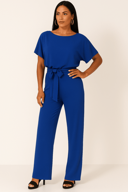 Eleganter Jumpsuit mit Taillengürtel – Figurbetont & Stilvoll