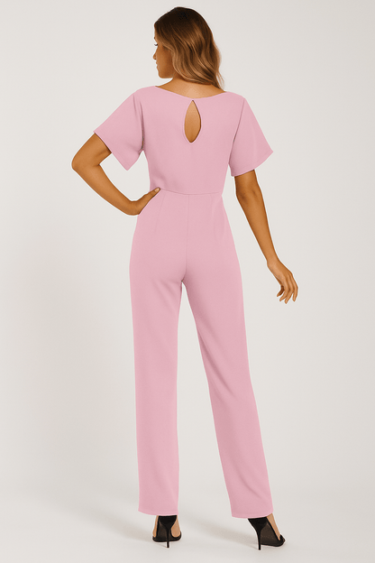 Eleganter Jumpsuit mit Taillengürtel – Figurbetont & Stilvoll