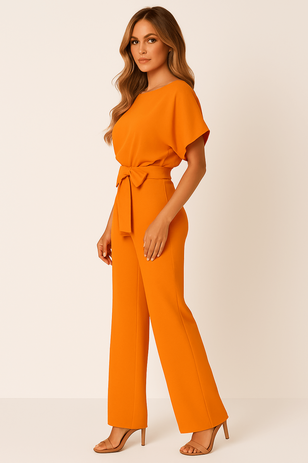 Eleganter Jumpsuit mit Taillengürtel – Figurbetont & Stilvoll