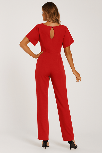 Eleganter Jumpsuit mit Taillengürtel – Figurbetont & Stilvoll