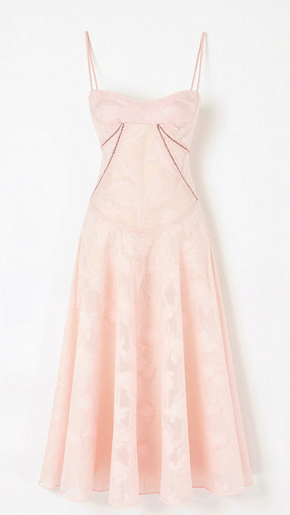 Weißes Boho-Maxikleid mit Schmetterling-Muster | Ibiza-Stil