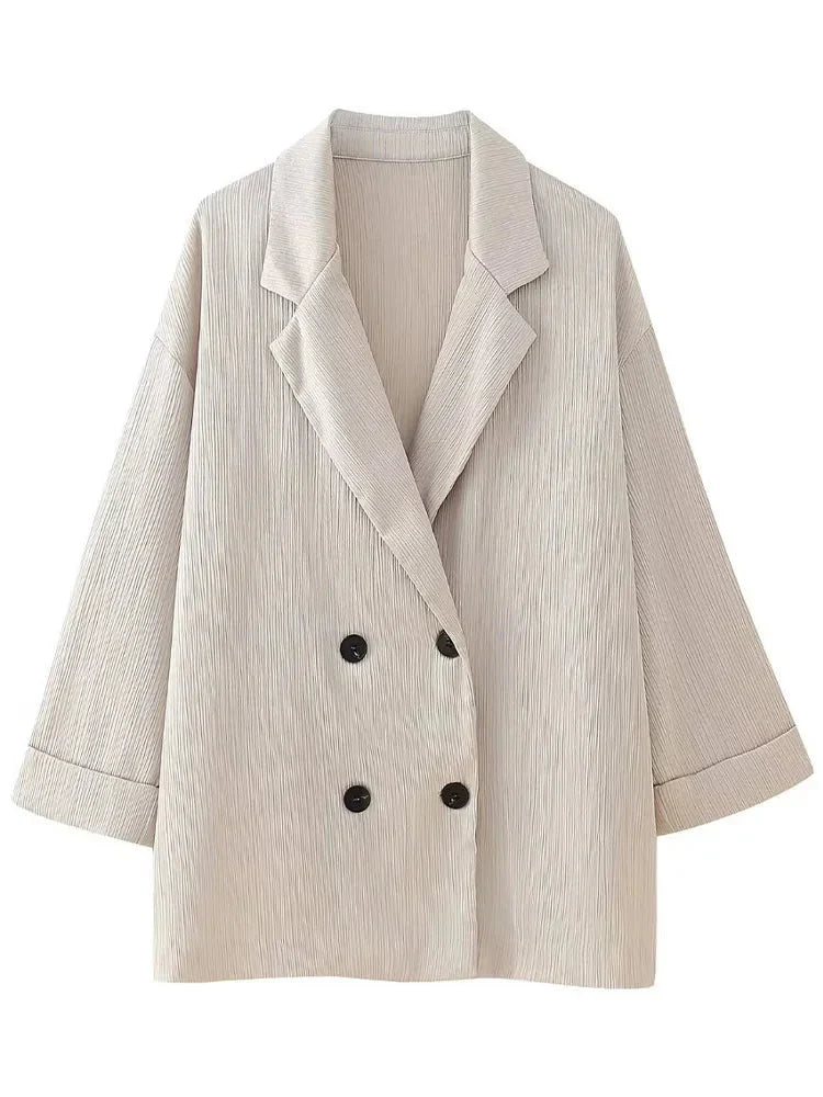 Elegantes Zweiteiler Set mit Blazer und weiter Hose – Moderner Business- & Freizeitlook