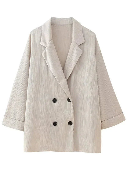 Elegantes Zweiteiler Set mit Blazer und weiter Hose – Moderner Business- & Freizeitlook