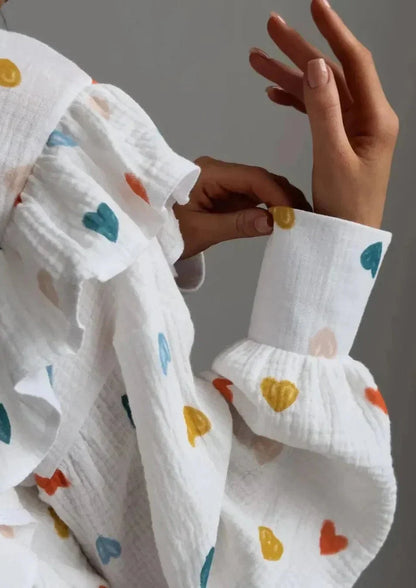 Amira | Herz-Print Zweiteiler-Set – Perfekt für entspannte Sommertage