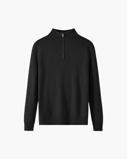 Weston | Half Zip Stehkragen Herrenpullover aus Merinowolle