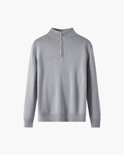 Weston | Half Zip Stehkragen Herrenpullover aus Merinowolle