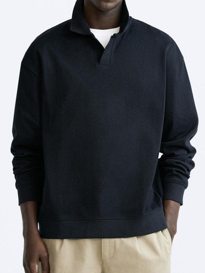 Beiger Pullover mit Polokragen – Lässiger Stil mit Eleganz