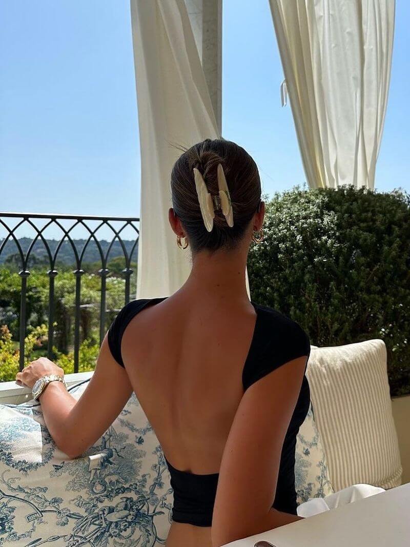 Paula | Schwarzes Rückenfreies Top