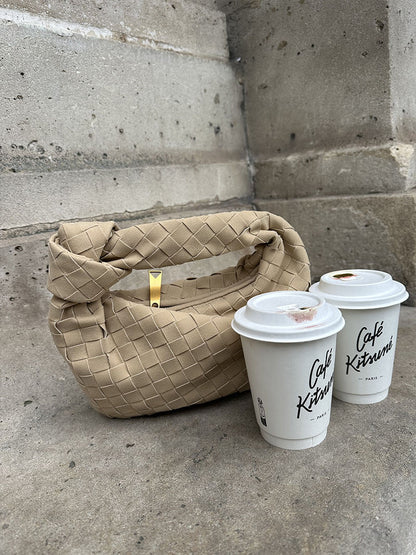 Ilyse | Geflochtene Mini-Tasche aus Wildleder