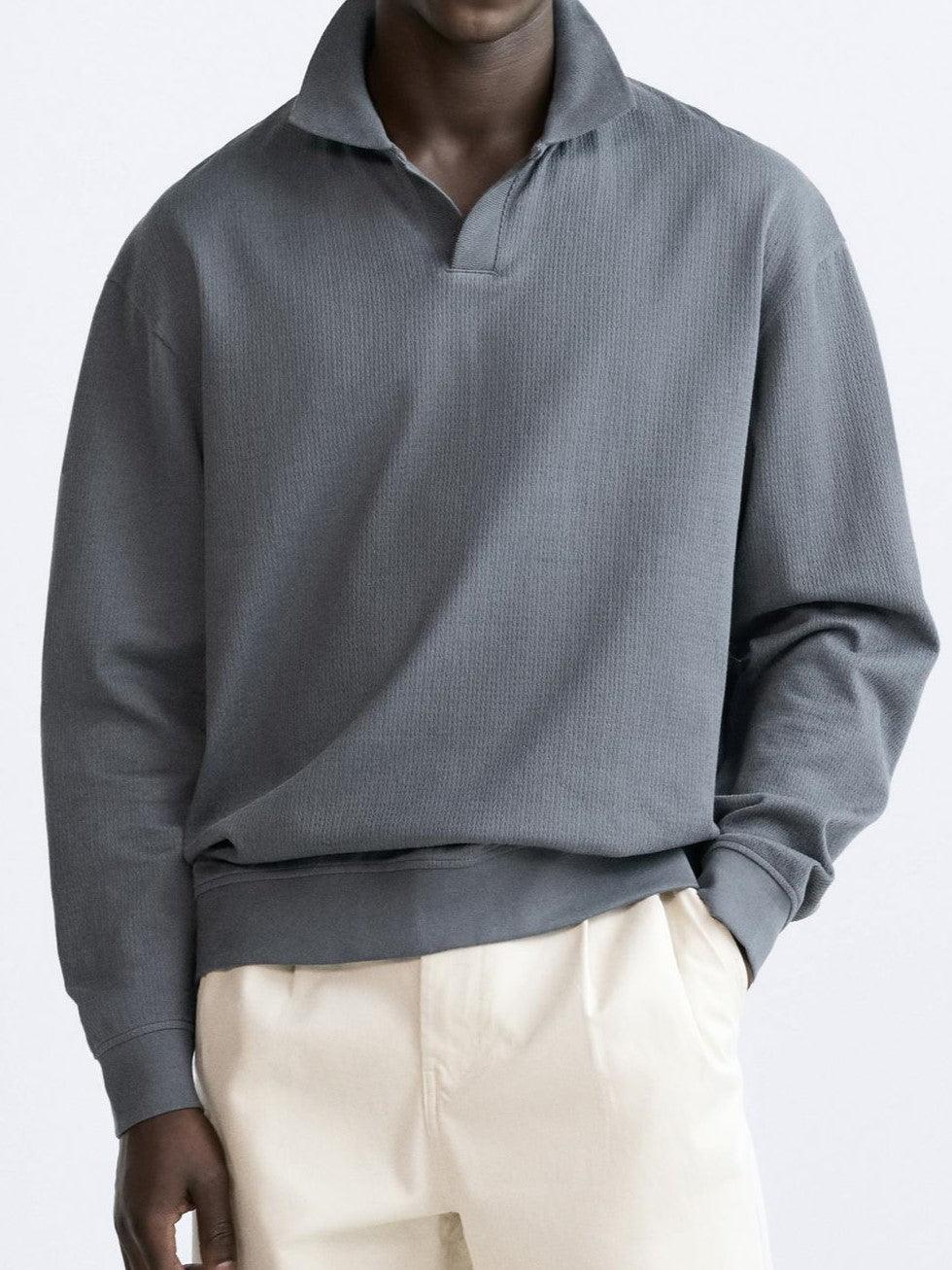 Beiger Pullover mit Polokragen – Lässiger Stil mit Eleganz