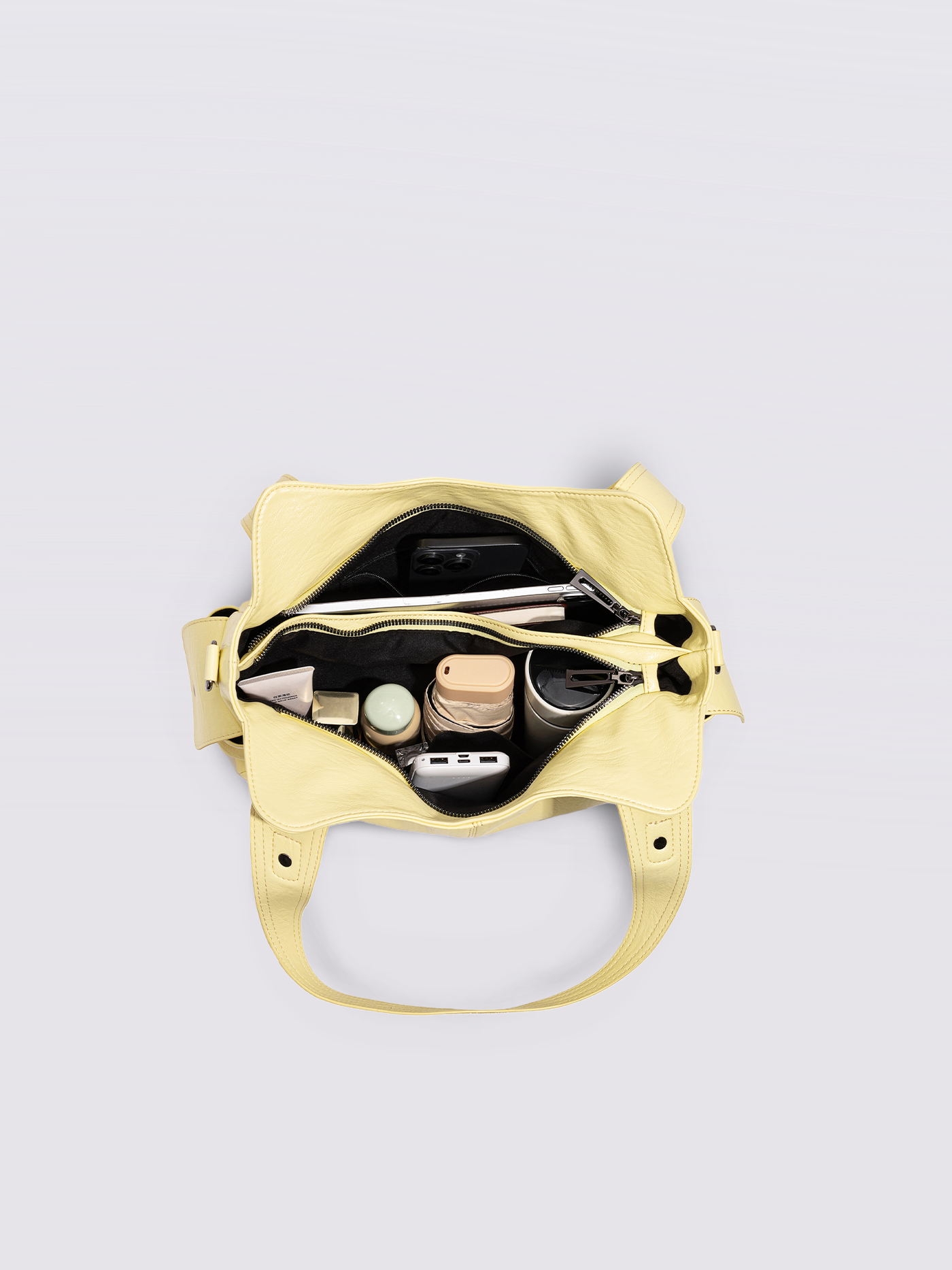 City-Handtasche mit Crossbody-Option und praktischen Fächern