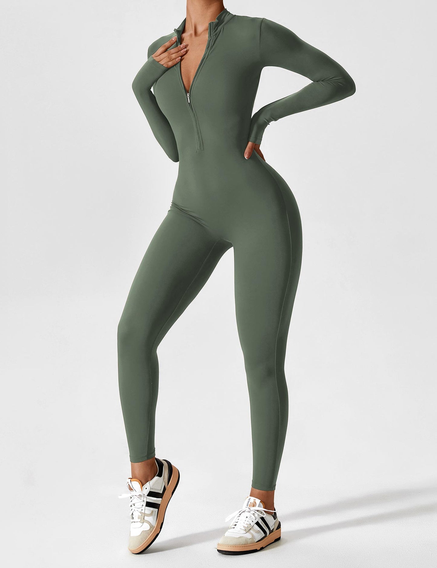 Lina | Nahtloser Full-Zip Bodysuit